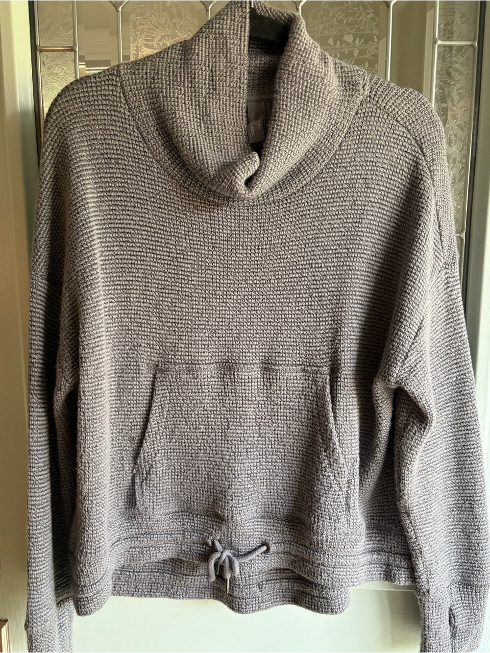 65. Size Large SWEATY BETTY Grey Cowlneck Cozy Sweater
